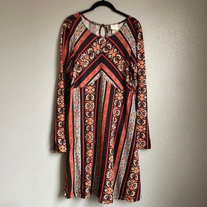Knox Rose stretchy Boho sweater dress